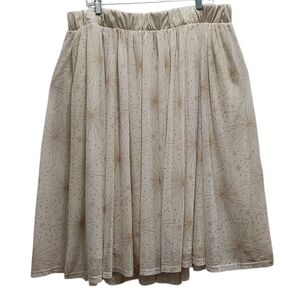 Torrid Celestial Skirt Cream Gold Glitter Stars A Line Mesh Overlay Plus 2X